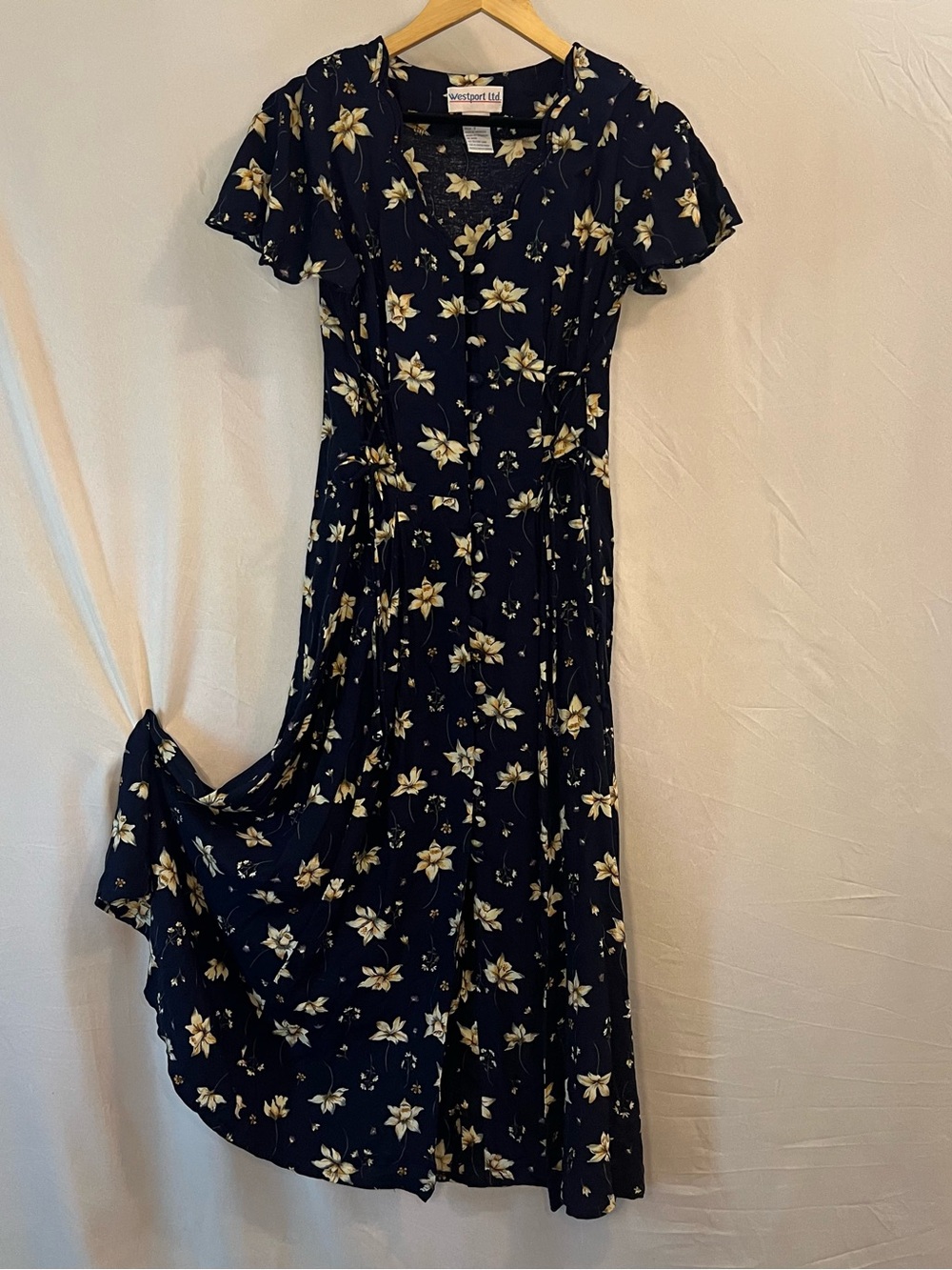 Vintage Westport Navy Midi Dress